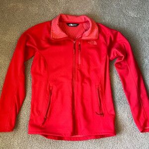 The North Face Red Full-Zip Up Size S